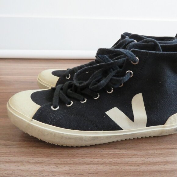 VEJA Nova HT Canvas Nautico Pierre High Top Sneakers Shoes - Men's Size US 9 - Picture 4 of 15